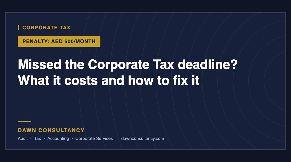 Missed the Corporate Tax deadline: penalties and how to fix it