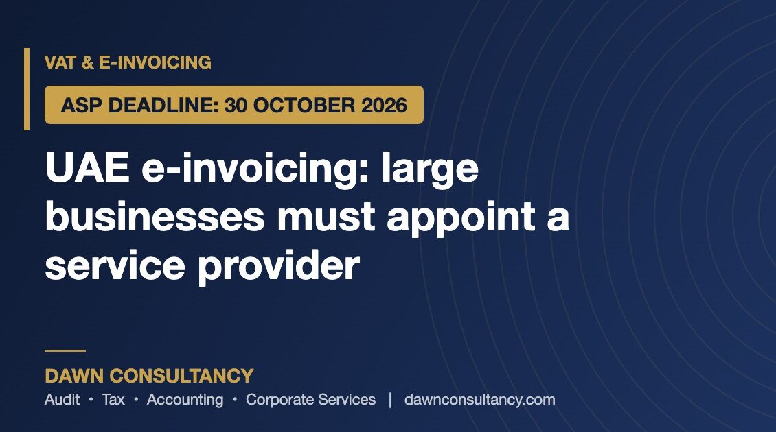 UAE e-invoicing service provider deadline 30 October 2026